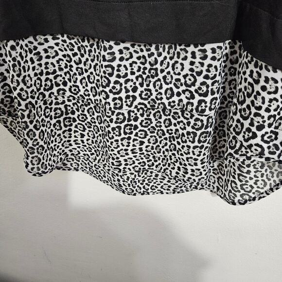 Michael Kors soft black and cheetah print 3/4 Length sleeves top. Size small. - Picture 4 of 7